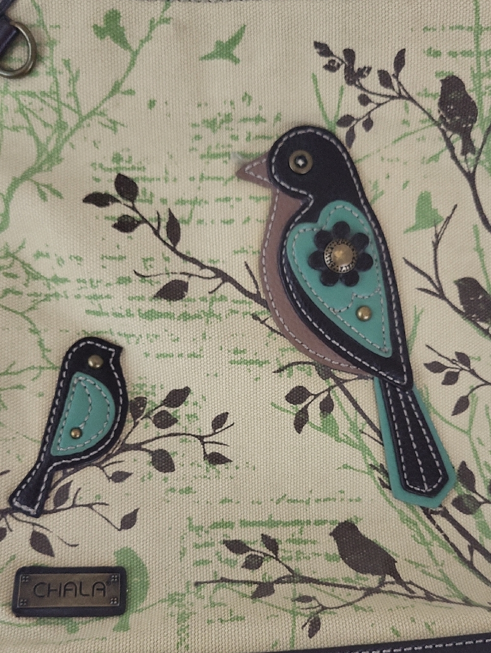 Chala Bird Canvas Crossbody Bag Purse - Picture 2 of 13